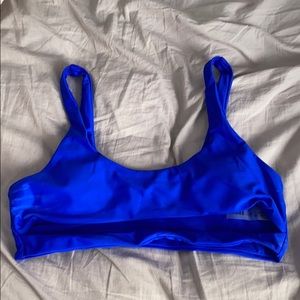 royal blue open front bikini top